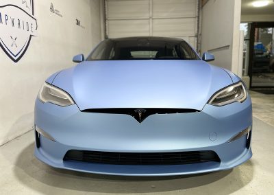 Tesla Model S Plaid - Full Colour Change - Avery Dennison Matte Matellic Frosty Blue
