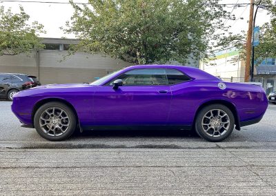 Dodge Challenger - Purple Explosion Full Wrap Colour Change